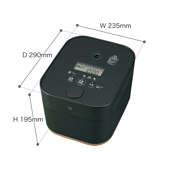 象印 STAN. IH炊飯ジャー NW-SB10のサイズ(幅23.5×奥行29×高さ19.5cm)