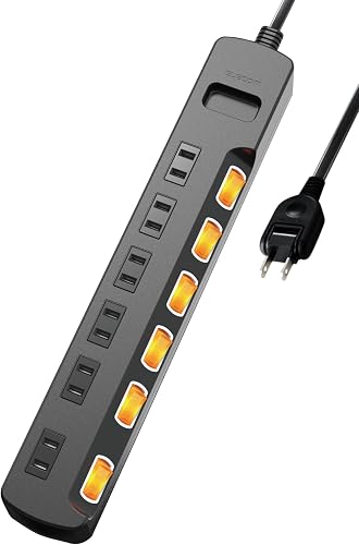 エレコム 雷ガード 個別スイッチ付き電源タップ